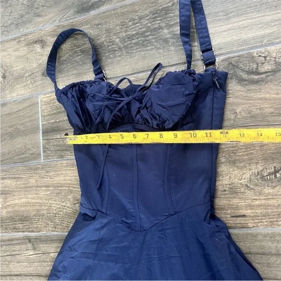 CARMEN defected (see photos) French Navy Bustier Sundress XS. - Picture 8 of 13